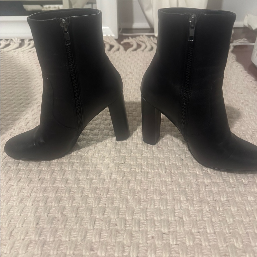 Steve Madden Black Editor Ankle Boots